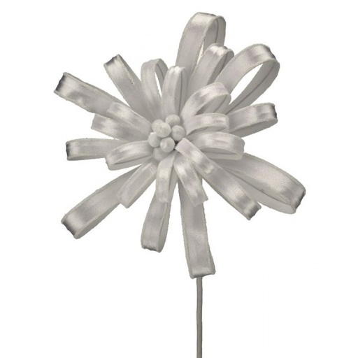 [MTX74968W] 19" GLIITER EDGE PETAL BLOSSOM STEM - WHITE