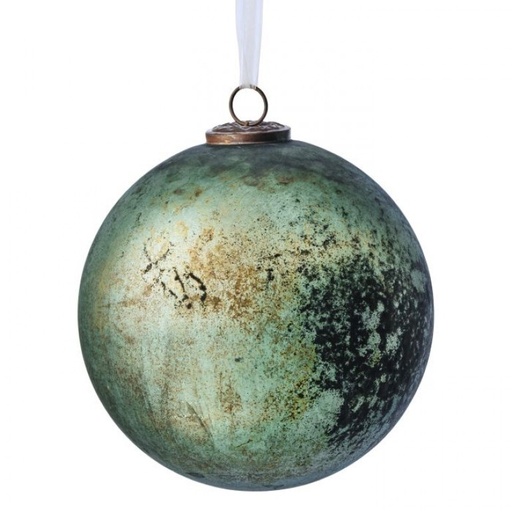 [MTX75147] 8" ANTIQUE RUSTIC BALL GLASS ORNAMENT