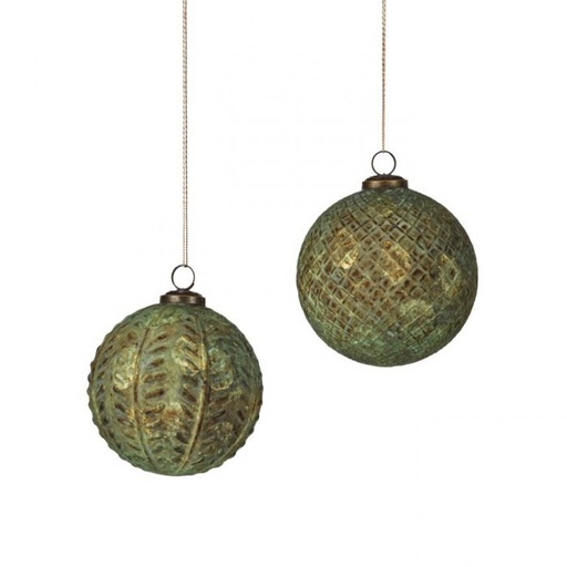 [MTX75171] 5" ANTIQUE CHECK PATTERN BALL - INDIVIDUAL 