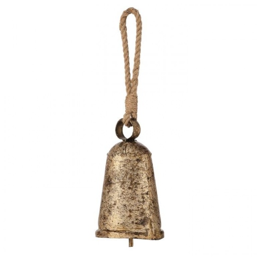 [MTX75341] 6"BURNT IRON ANTIQUE BELL W/ROPE TIE