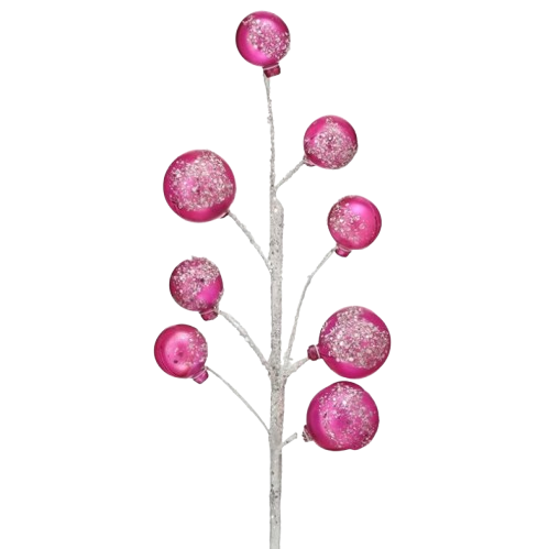[MTX76747HOTPINK] 16" IRRIDESCENT BUBBLE SPRAY W/SNOW - HOT PINK
