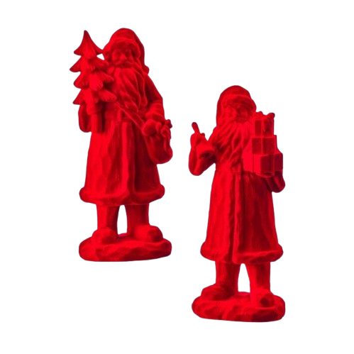 [MTX76924] 11" RSN FLOCKED SANTA - INDIVIDUAL 