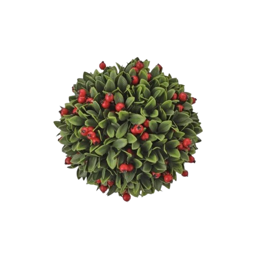 [MTX76999] 7.5" UV BOXWOOD/BERRY KISSING BALL
