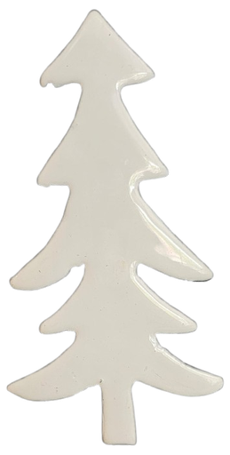 [MTX72408M] WOOD W/ENAMEL TREE ORNAMENT - MEDIUM
