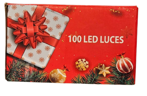 [CS-0005BLA] LUZ LINEAL BLANCA CABLE VERDE 100 FOCOS 
