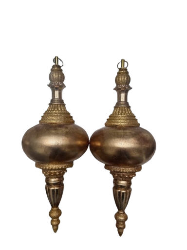 [MTX75622] 18´´VP GLTR W/ANTIQUE FINIAL ORNAMENT BOX/2 GOLD