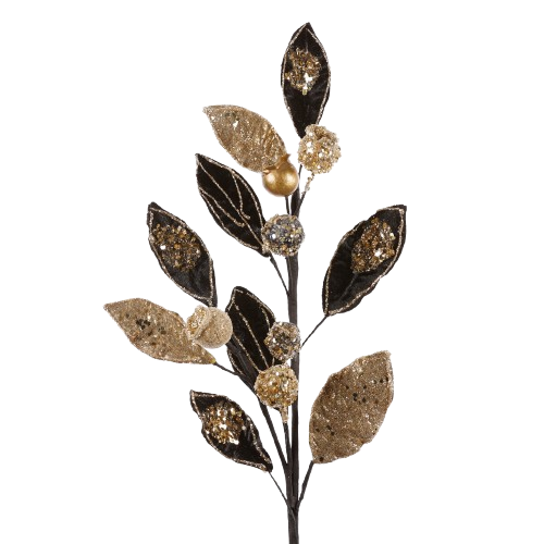 [MTX71677BKGD] 30" VELVET W/JEWEL BERRY SALAL SPRAY - BKGD