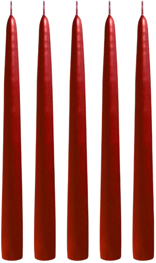 [SL24324] 10" RED TAPERED CANDLE 12/BOX