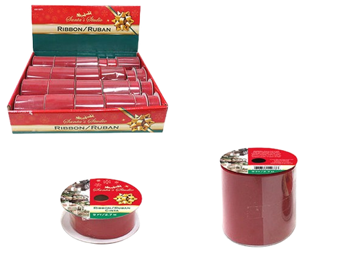 [XM11073] RED VELVET RIBBON IN DISPLAY 2 ASST.SIZES. 1IN / 2.5IN.