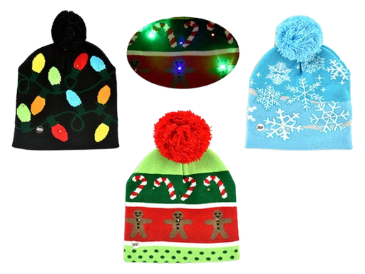 [XM23263] MEN /LADIES XMAS L/U TOQUE W/ POMPOM