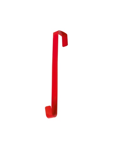 [XM39525] 15IN XMAS LEATHER WRAPPED WREATH HANGER 1IN (W). RED COLOUR ONLY