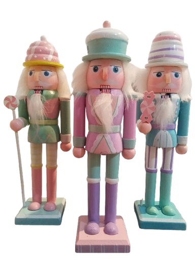 [XM40146] 9IN XMAS WOODEN CANDY SHOP NUTCRACKER.