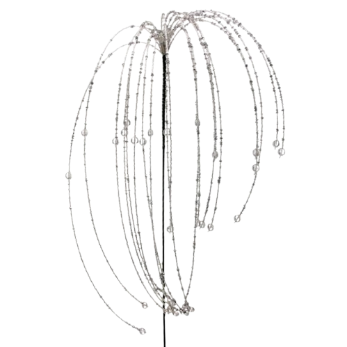 [MTX72500] HEAVY BEADED RAIN SPRAY SILVER