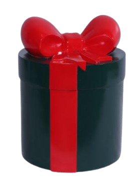 [XN4210-063DI] GRN GIFT W/RED RIBBON 