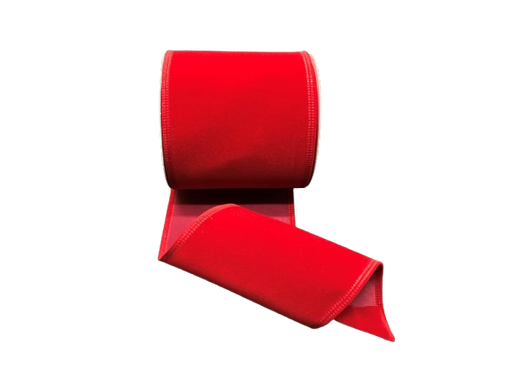 [131804-12] DARK RED VELVET, 4"X10Y