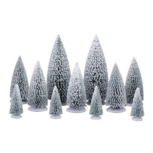 [64687] WHITE PINE TREES, SET OF 11