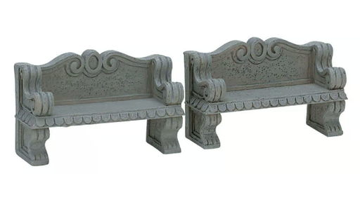 [74612] STONE BENCH, SET OF 2