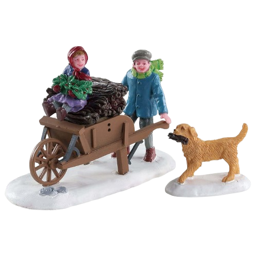 [82596-A2572] GATHERING KINDLING, SET OF 2