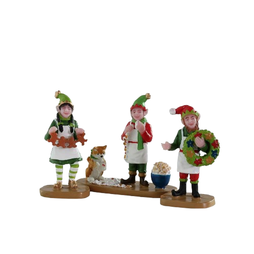 [22137-A2662] CRAFTY ELVES, SET OF 3