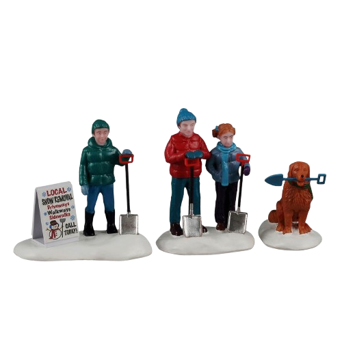 [62623-A2663] NEIGHBORHOOD SNOW SHOVELERS, SET OF 3