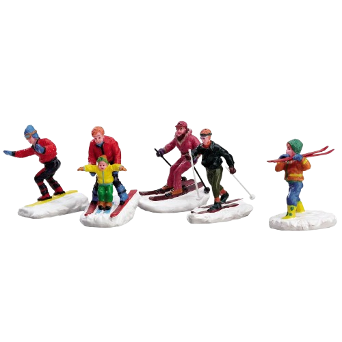 [92357-A2669] WINTER FUN FIGURINES, SET OF 5