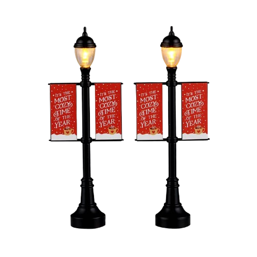 [64646-A4094] LAMP POST BANNERS SET OF 2