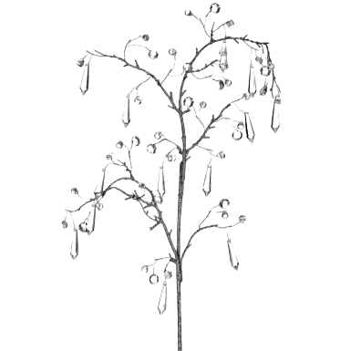 [MTX75571CLEAR] 43"ACRYLIC CRYSTAL DROP SPRAY SILV CLEAR