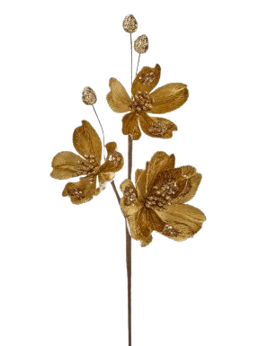 [MTX77934] 24"VELVET MAGNOLIA SPRAY X3 LATTE