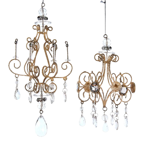 [D4164] LIGHT GOLD CHANDELIER ORNAMENTS / INDIVIDUAL