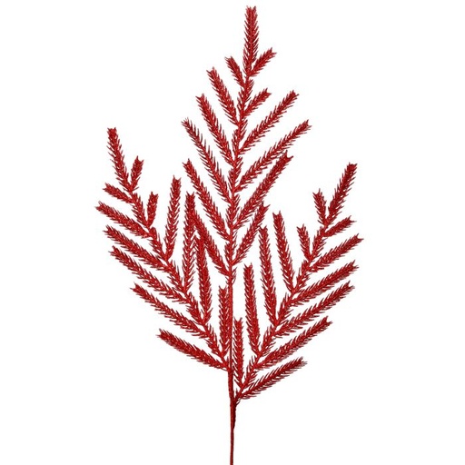 [MTX74557RED] 22" GLITTERED PINE SPRAY - RED