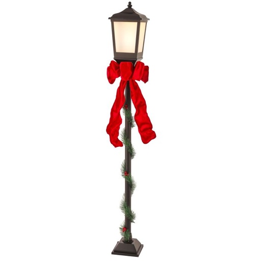 [MTX74186] 64" LED/BTY USB LAMP POST W/VELVET BOW /BASE