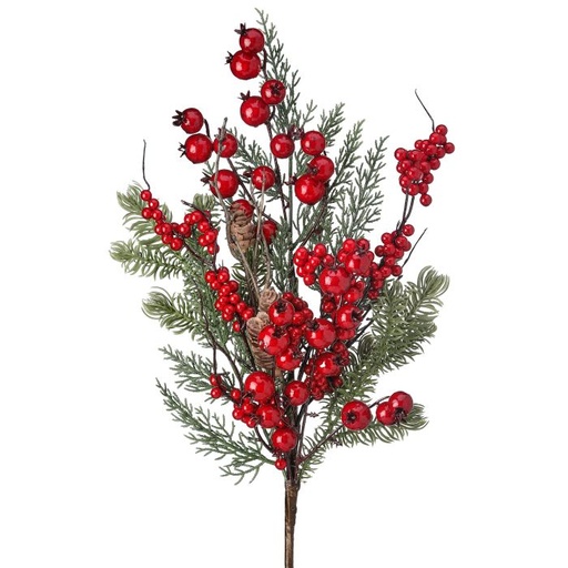 [MTX73836] 24" WP BERRY W/PINE SPRAY