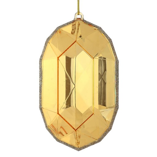 [MTX73445CHCB] 6.5" ACRYLIC OVAL PRECIOUS GEM ORNAMENT - CHCB