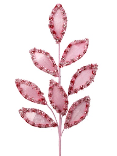 [MTX73366PKRD] 27" CANDY W/SNOWGLITTER SPRAY STEM - PKRD
