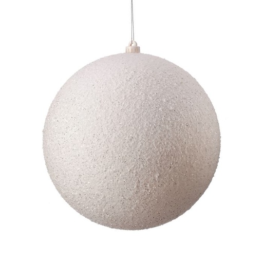 [MTX72295-BLANCO] 400MM VP SNOWBALL BALL ORNAMENT WHSN