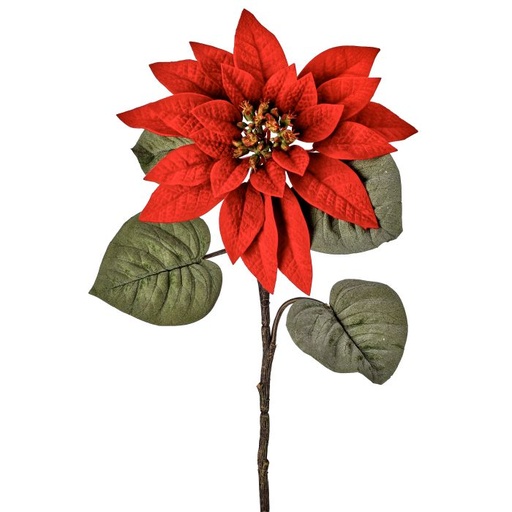 [MTX71888] 23" ROYALTY VELVET POINSETTIA STEM