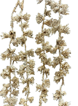 [MTX71935CHAM] 31" METALLIC HANGING ICED BRANCH - CHAM