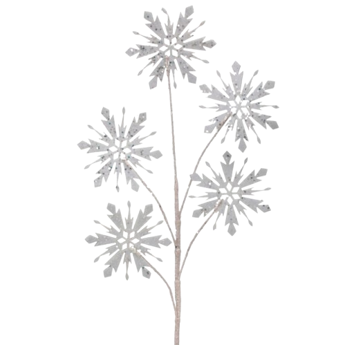 [MTX70675] 29" GLITTER/MICA SNOWFLAKE SPRAY W/JEWEL X5