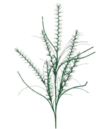 [MTX70669GRN] 35" GLITTER/MICA MINI LEAF/GRASS SPRAY - GREEN 