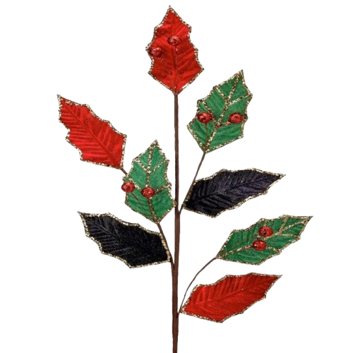 [MTX70419] 30" VELVET VEINED LEAF SPRAY