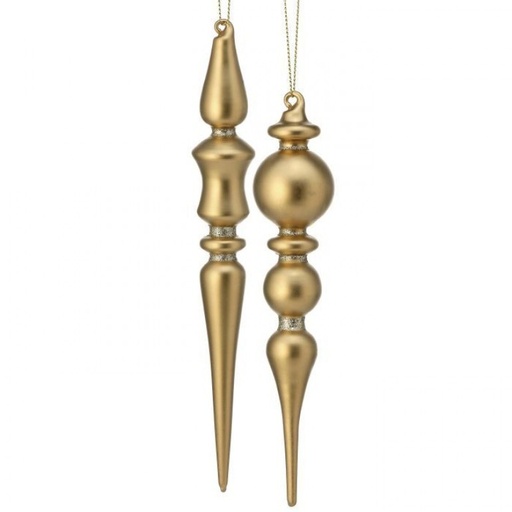 [MTX70205] 11.5"GLS MATTE GOLD FINIAL INDIVIDUAL