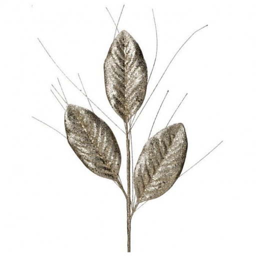[MTX68945CHAG] 28"MICRO BEADED/SEQUIN MAG LEAF SPRAY - CHAG