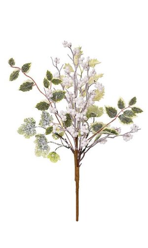 [MTX67364] 16" FROSTED BERRY HOLLY LEAF PICK