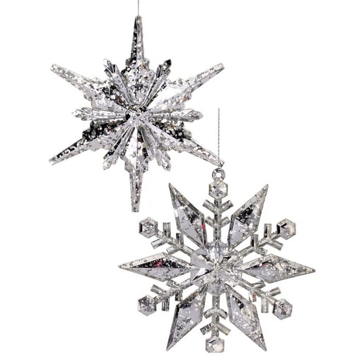 [MTX61741] 9´´ACRYLIC MERDURY SNOWFLAKE ORNAMENT INDIVIDUAL