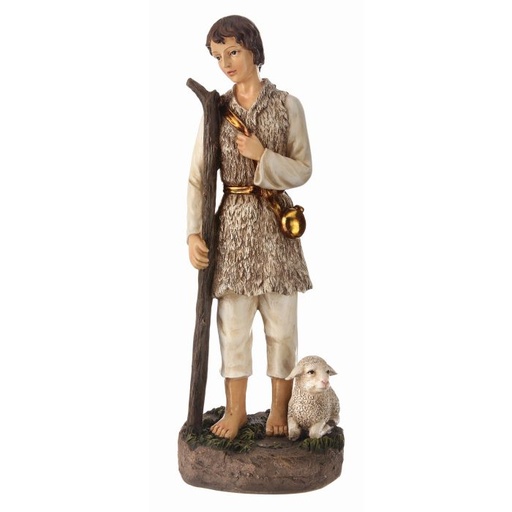[MTX49905IVORY] 30"SHEPHERD BOY W/LAYING LAMB
