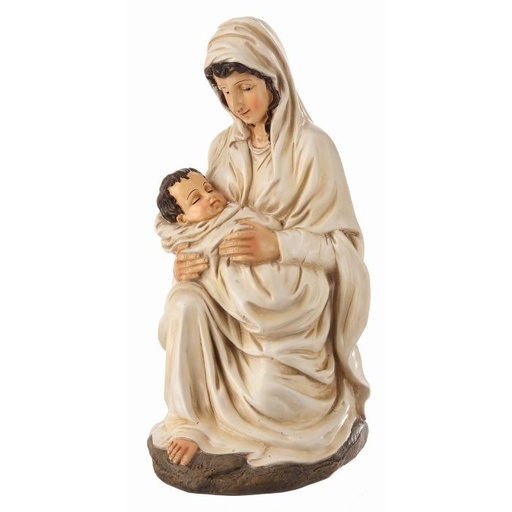 [MTX43508IVORY] RESIN MARY AND BABY JESUS 24" IVORY
