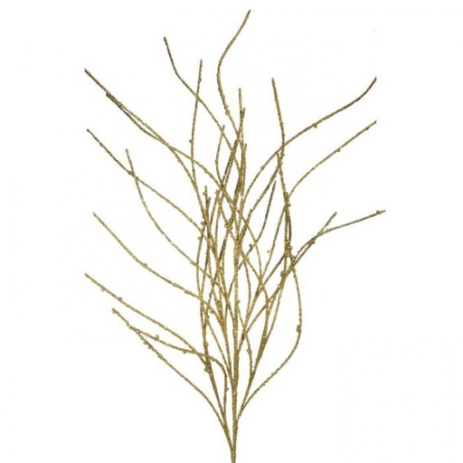 [MTX64367] GLITTER/SEQUIN WISPY WILLOW SPRAY - GOLD