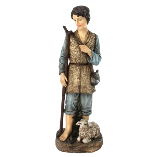 [MTX49906] 57" SHEPHERD BOY W/LAYING LAMB