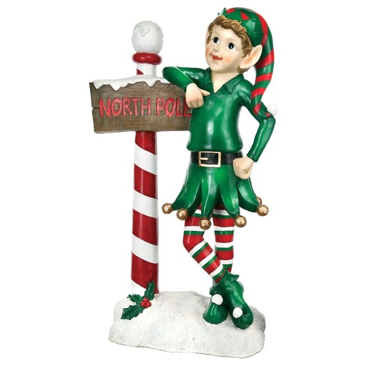 [MTX43514] RESIN ELF WITH SIGN 54"