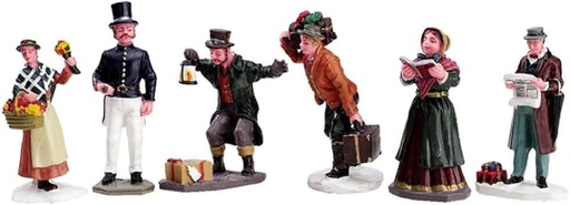[92355-A2751] TOWNSFOLK FIGURINES, SET OF 6